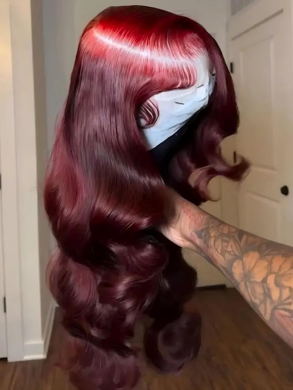 Hair Care Wella - 32 Inch 99j Burgundy HD Lace