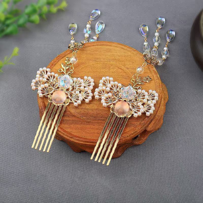 Hair Care Japanese - Hanfu Versatile Hair Comb, Golden Hairpin,