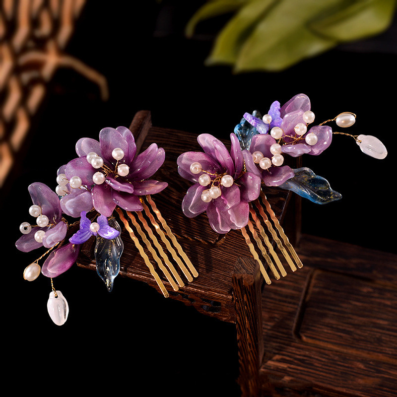 Chinese Glazed Flower Hairpin  – Hair Care Japanese Bewertung und Preis