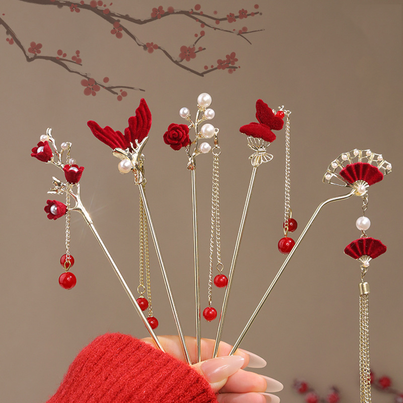 Chinese Style Rose Flower Hair – Hair Care Japanese Bewertung und Preis