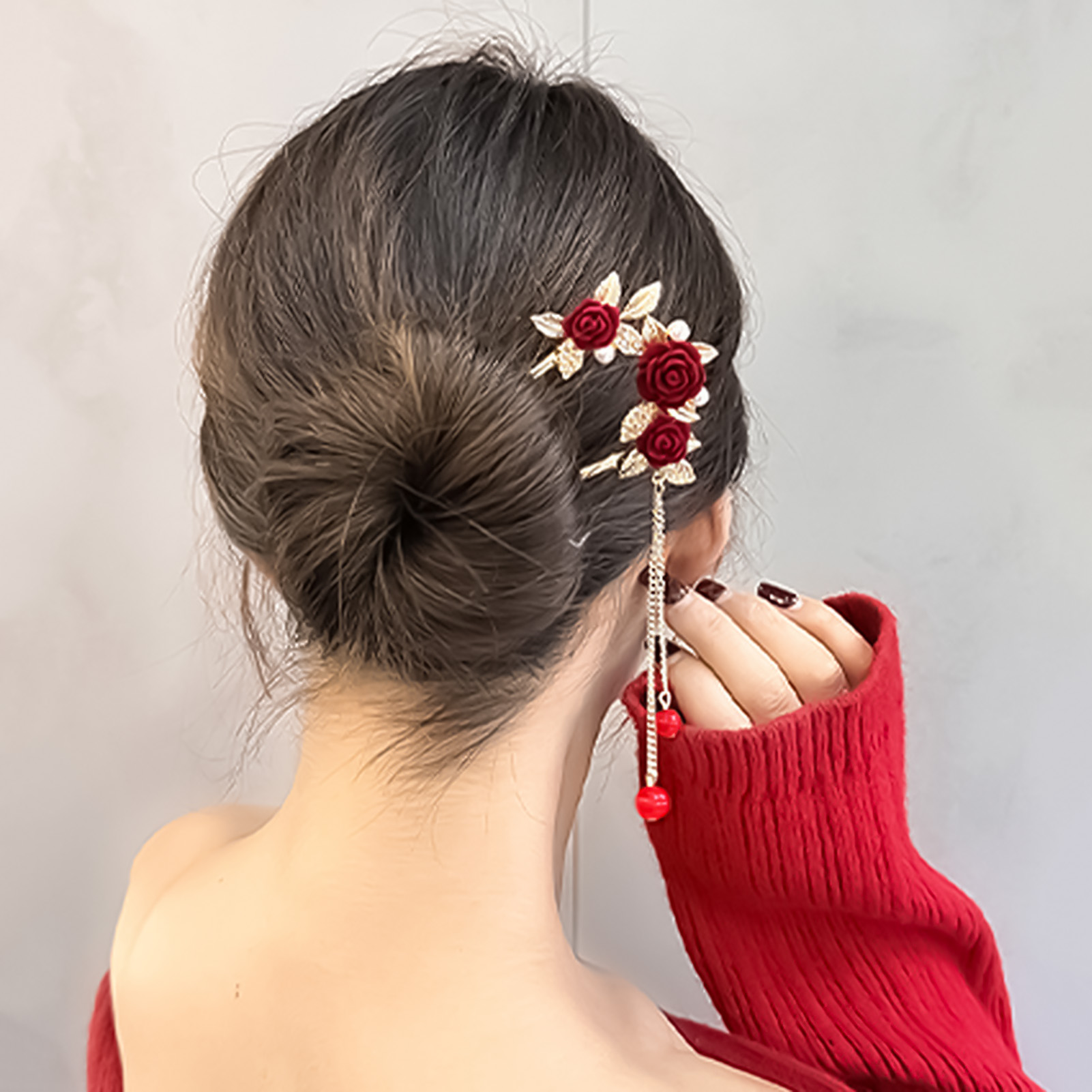 Chinese Style Rose Flower Hair – Hair Care Japanese Bewertung und Preis