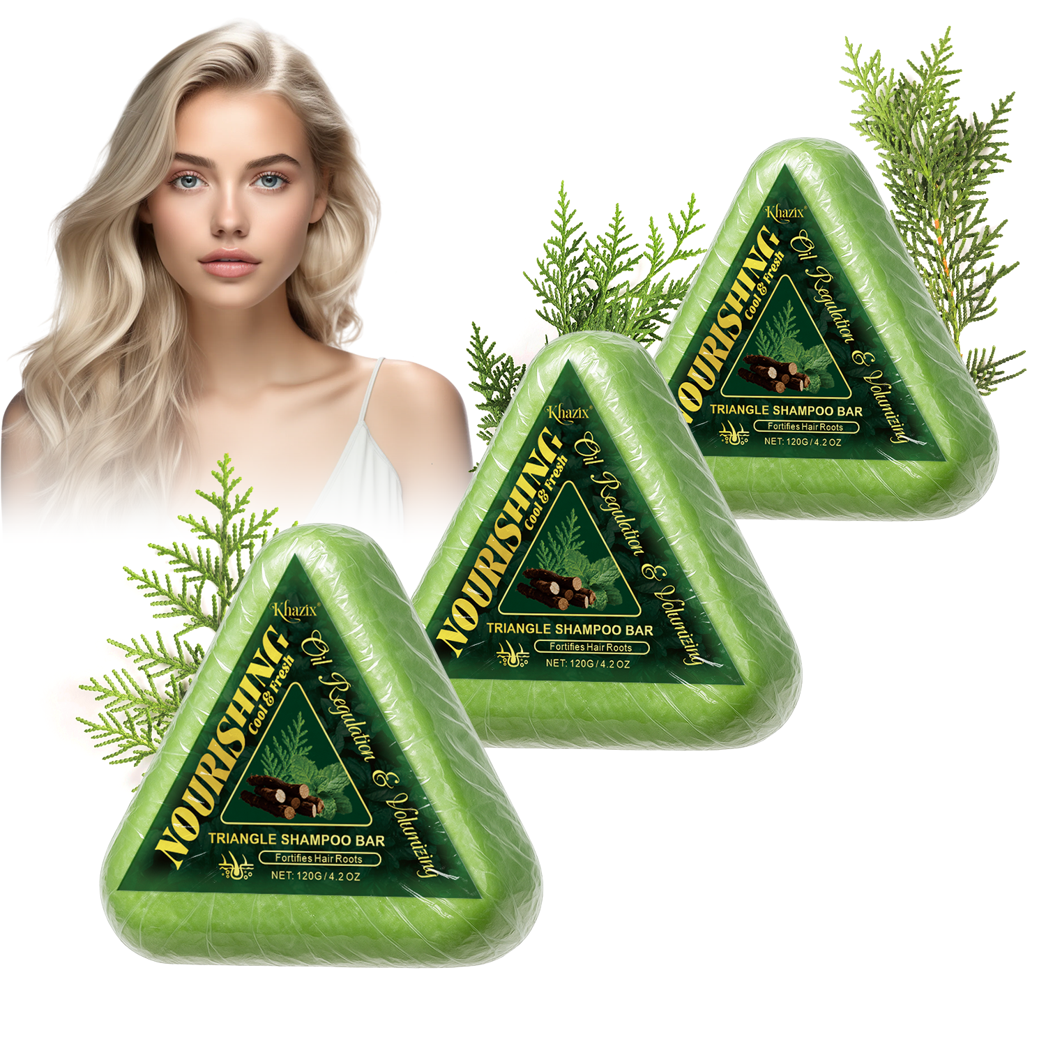 Green Triangle Soap Shampoo Ba – Hair Care Herbal Bewertung und Preis