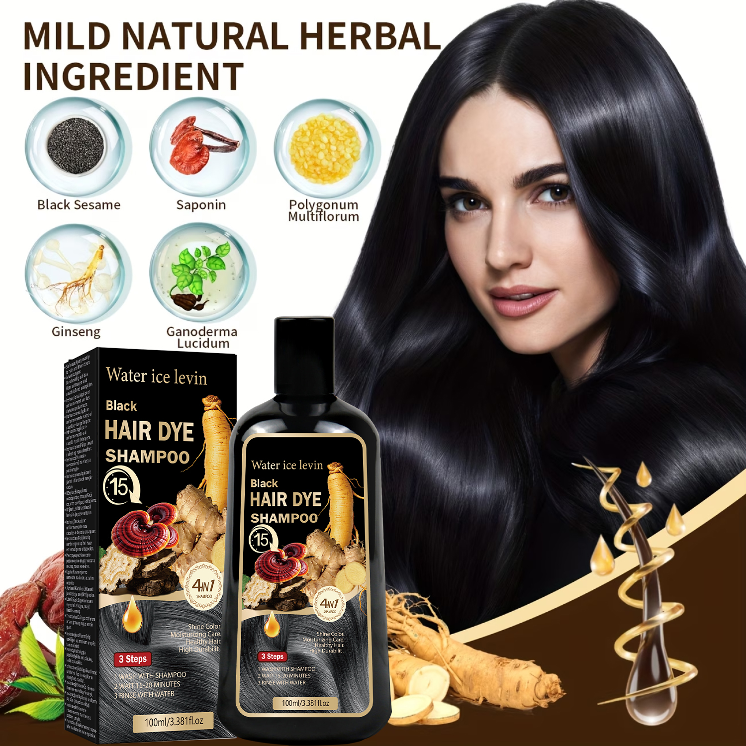 Black Sesame Ginseng Reishi Ha – Hair Care Herbal Bewertung und Preis